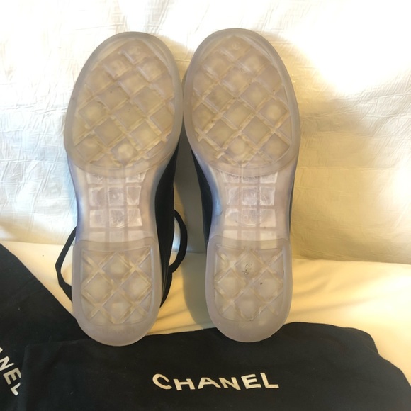 Chanel black leather sneakers # 94669 authentic in original box with dust bag - Picture 9 of 11